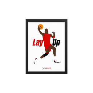 Jordan Lay Up Framed Poster - Slick Casino Shop Rapper Artist Merch