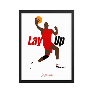 Jordan Lay Up Framed Poster - Slick Casino Shop Rapper Artist Merch