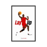 Jordan Lay Up Framed Poster - Slick Casino Shop Rapper Artist Merch