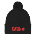 CASINO Pom Pom Knit Beanie